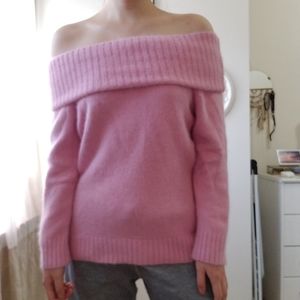 Vintage pink cowlneck sweater